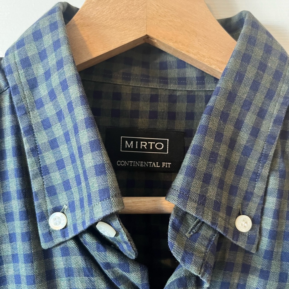 Men's Green and Blue Checkered Casual Shirt